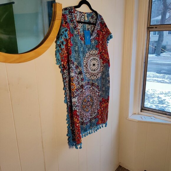 Lounge Dress in polyester, beach or sleep gown. L - Picture 2 of 5